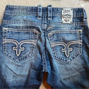 Rock Revival distressed Raynell straight leg jeans in size 32 IUC.